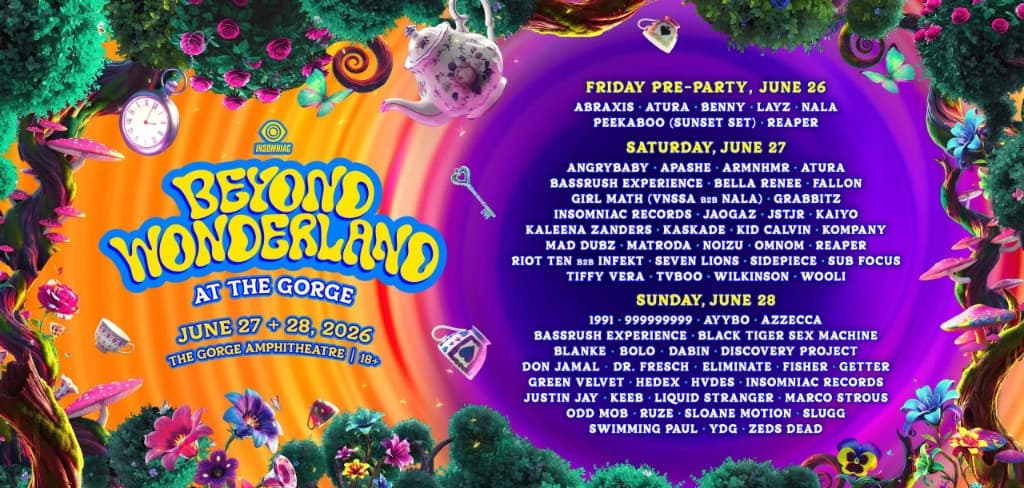 Beyond Wonderland — June 27–28, 2026 — The Gorge Amphitheatre at George, WA